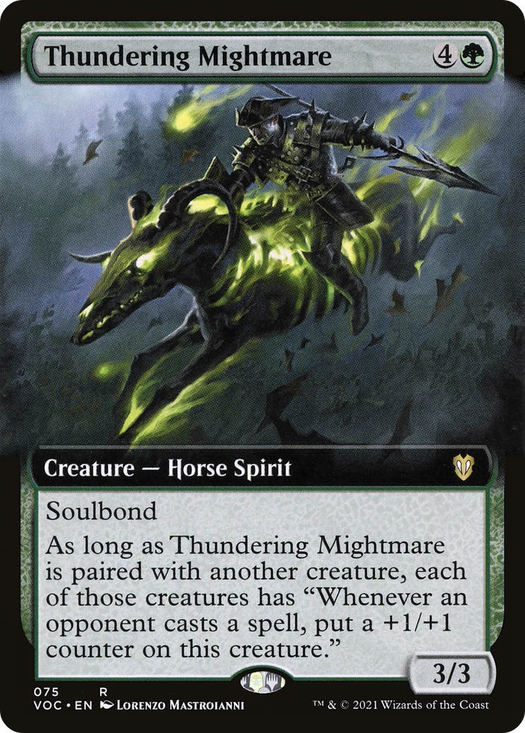 mtg crimson vow commander cards Bundle of 4 Magic: The Gathering Innistrad: Decks Destroy all creatures with power greater than target creatures power. Thundering Mightmare (VOC-075) - Crimson