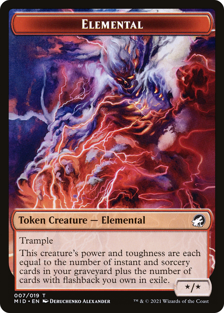 Elemental (TMID-007) - Innistrad: Midnight Hunt Tokens Foil - Game
