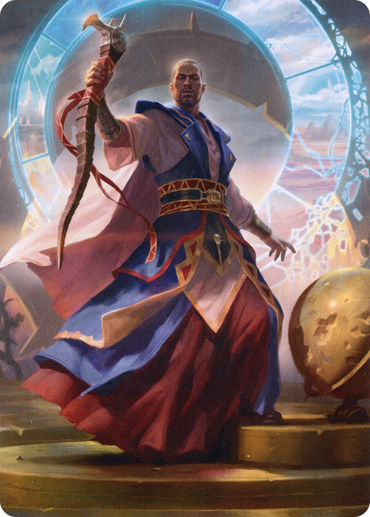 Teferi, Who Slows the Sunset // Teferi, Who Slows the Sunset (AMID-010) -  Midnight Hunt Art Series (Borderless) - Game Nerdz