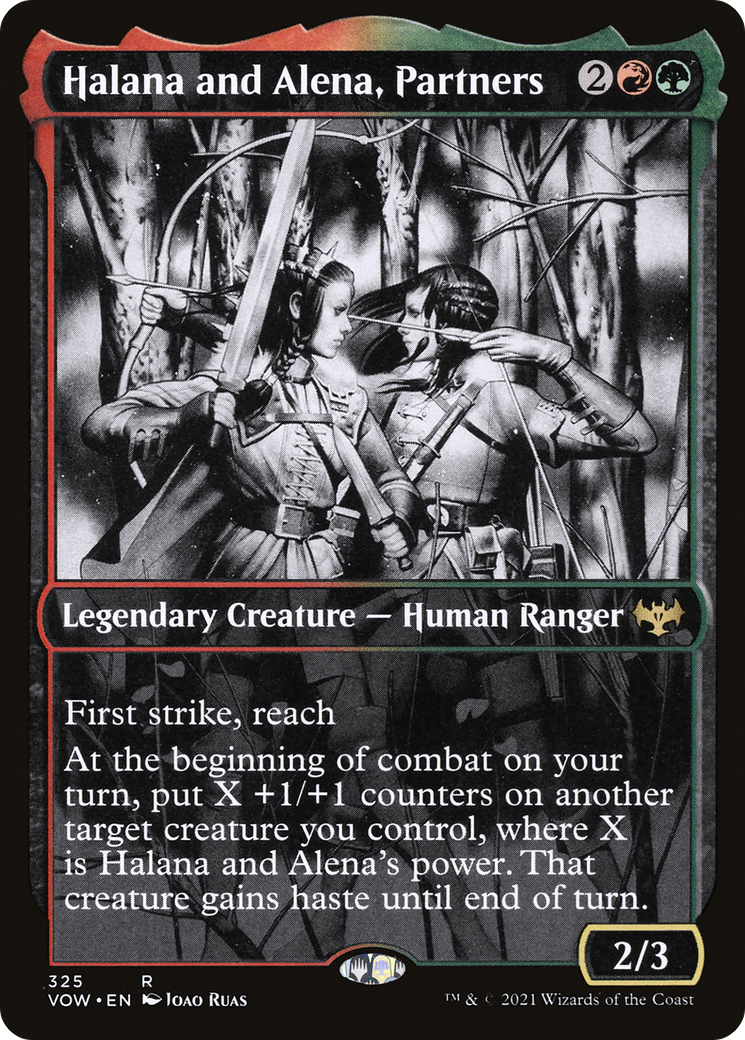 Halana and Alena, Partners (VOW-325) - Innistrad: Crimson Vow: (Showcase)  Foil - Game Nerdz