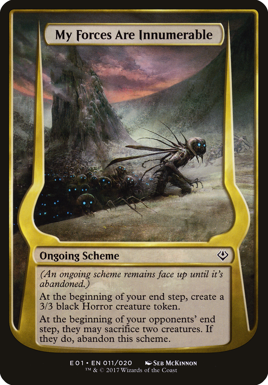 mtg archenemy nicol bolas card list Scheme Cards (20ct) Twenty Sided four non My Forces Are Innumerable (OVER-11)