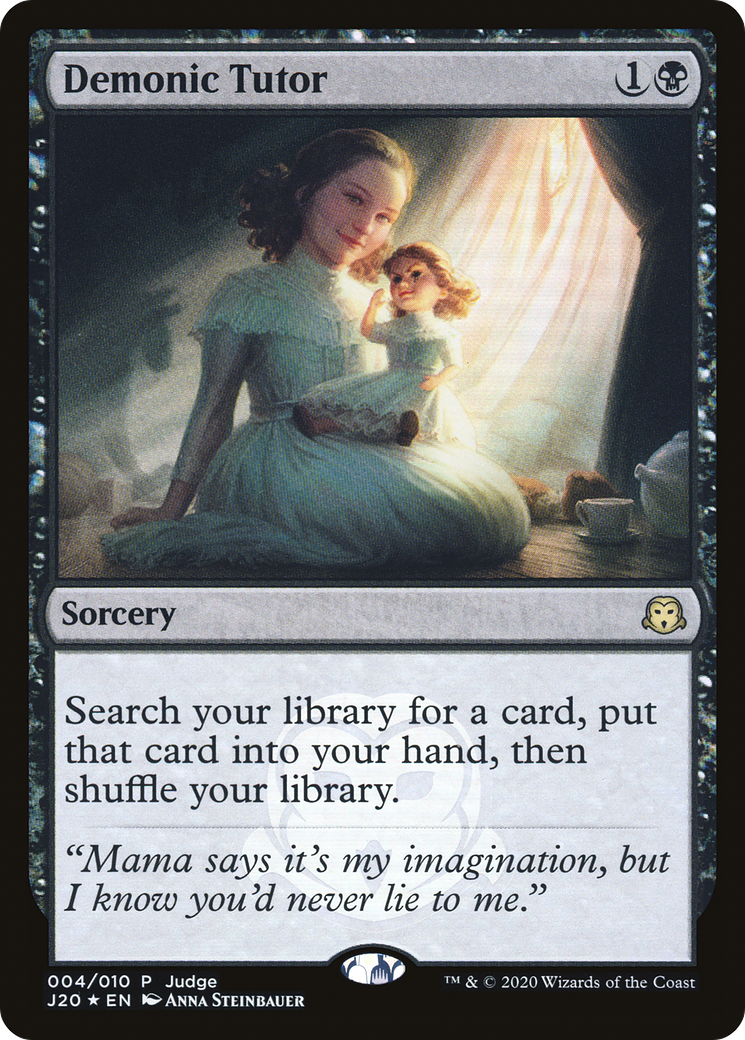 Demonic Tutor (JDG-004) - Judge Gift Cards 2020 Foil - Game Nerdz