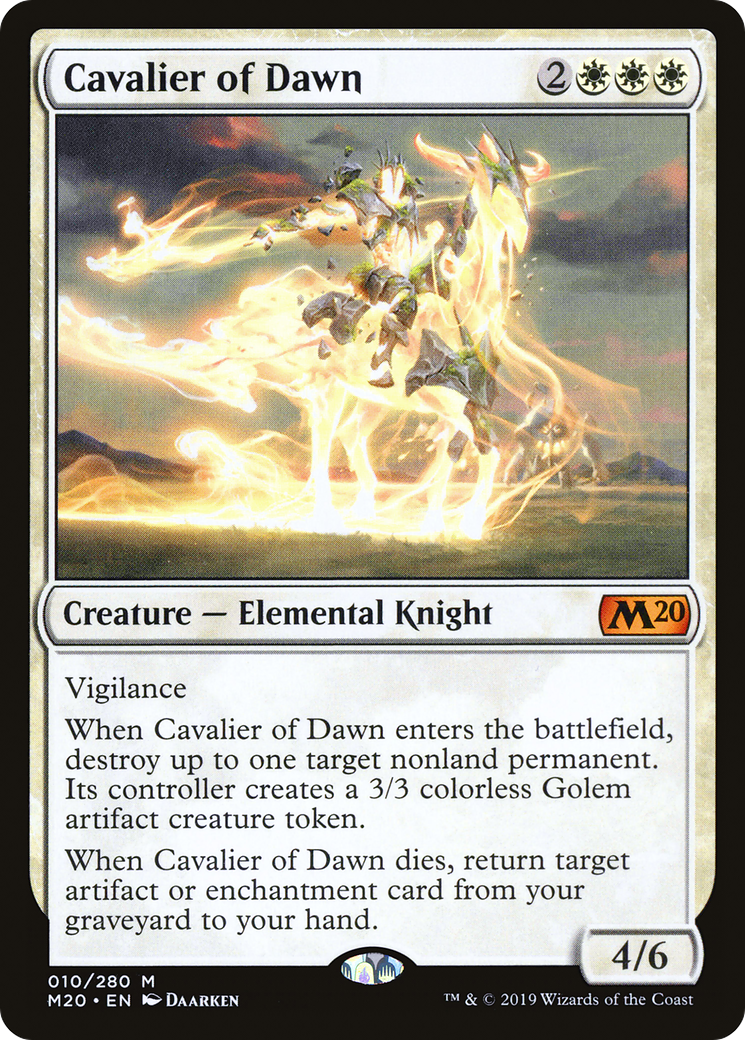 cavalier cards mtg of Dawn THE ART OF DAARKEN return target creature card with converted mana cost 3 or less from your graveyard to the battlefield. The Cavalier Cycle in Core