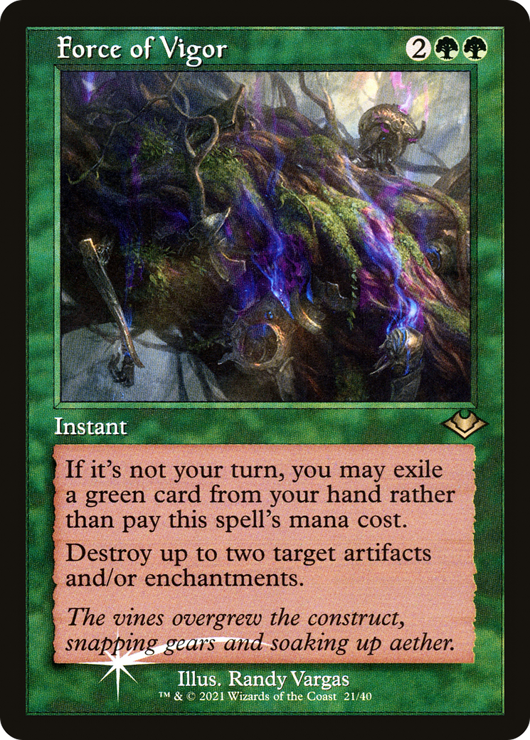Force of Vigor (MH1-021) - Modern Horizons 1 Timeshifts Etched