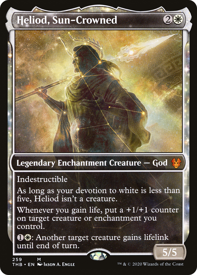 Heliod, Sun-Crowned (THB-259) - Theros Beyond Death: (enchantment, Showcase) - Game Nerdz Heliod, Sun-Crowned (THB-259) - Theros Beyond Death: (enchantment, Showcase) - Game Nerdz