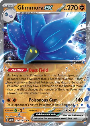 Glimmora ex 123 - SV03 Obsidian Flames Holofoil - Game Nerdz
