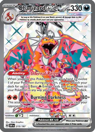 Charizard ex 215 - SV03 Obsidian Flames Holofoil - Game Nerdz
