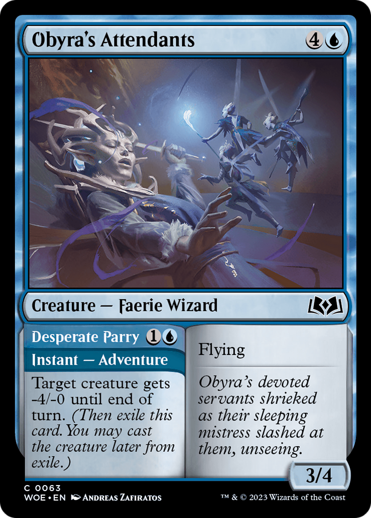 Obyra's Attendants // Desperate Parry (WOE-063) - Wilds of Eldraine - Game  Nerdz