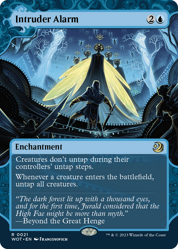 Intruder Alarm (WOT-021) - Wilds of Eldraine: Enchanting Tales: (Showcase)  (Borderless) Foil - Game Nerdz