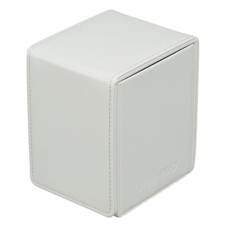Ultra Pro Deck Box: Vivid - White (Alcove Flip) - Game Nerdz