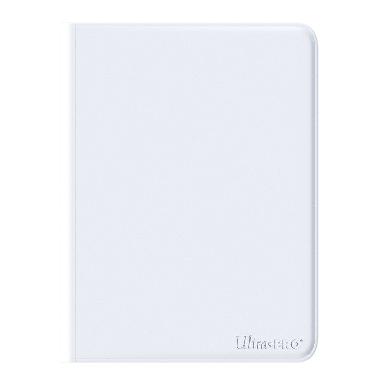 Ultra Pro Binder: White - Vivid, Zippered (4-Pocket) - Game Nerdz