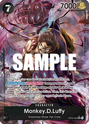 Monkey.D.Luffy (Alternate Art) (OP04-090) Kingdoms of Intrigue
