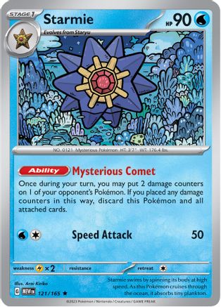 The Pokémon Weekly スターミーと星空の神秘 Starmie 121 - SV Scarlet and Violet 151 Holofoil - Game Nerdz
