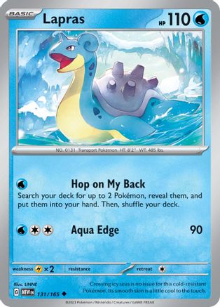 Lapras 131 - SV Scarlet and Violet 151 Reverse Holofoil - Game Nerdz