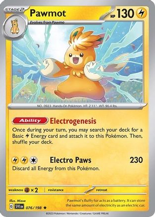 pawmo pokemon card value Amazon.com: Pawmot 076/198 - Scarlet & Violet - Pokemon Evolution 4 Card  Lot main image 0