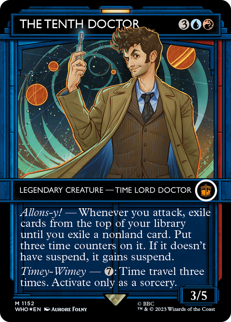 The Tenth Doctor (WHO-1152) - Doctor Who: (Showcase) (Borderless) Foil -  Game Nerdz