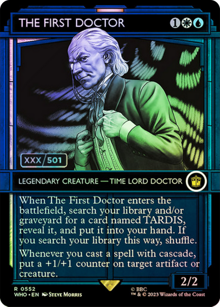 The First Doctor (WHO-552Z) - Doctor Who: (Showcase) (Borderless) Foil -  Game Nerdz