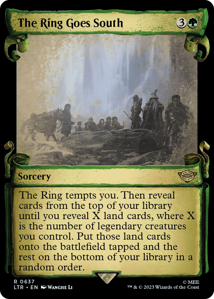 mtg lord of the rings showcase cards Sauron, Lord of the Rings (Showcase Scrolls) Commander: The Lord of the Rings: Tales of Middle-earth (LTC) #478