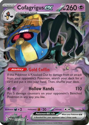 Cofagrigus ex 76 - SV04 Paradox Rift Holofoil - Game Nerdz