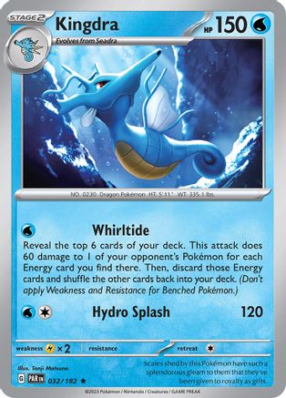 Kingdra 32 - SV04 Paradox Rift Holofoil - Game Nerdz Kingdra 32 - SV04 Paradox Rift Holofoil - Game Nerdz