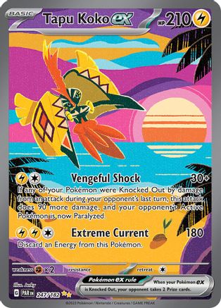 Tapu Koko ex - 247/182 247 - SV04 Paradox Rift Holofoil - Game Nerdz