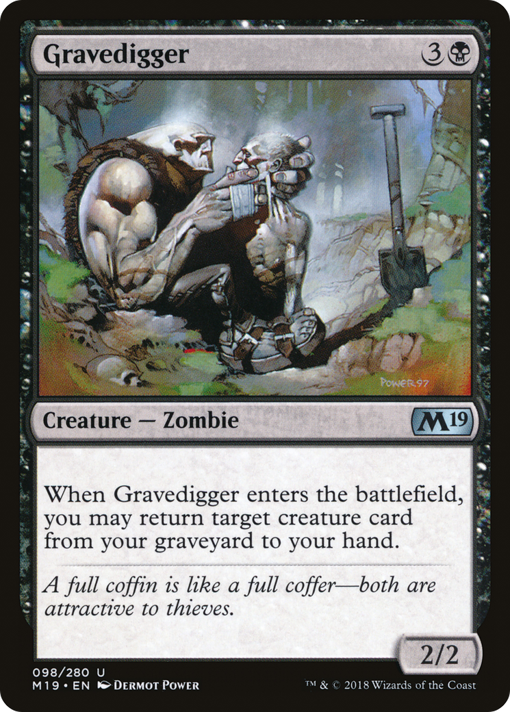 Gravedigger (M19-098) - Core Set 2019 Foil - Game Nerdz