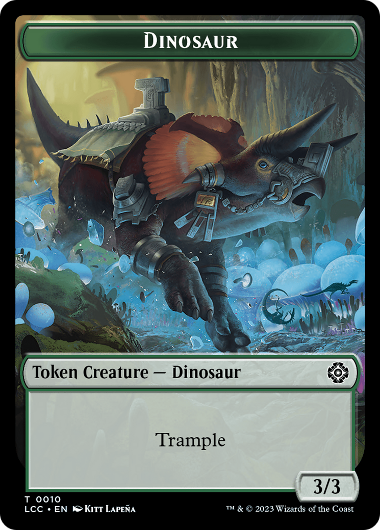 Dinosaur (TLCC-010) - The Lost Caverns of Ixalan Commander Tokens Foil - Game Nerdz Dinosaur (TLCC-010) - The Lost Caverns of Ixalan Commander Tokens Foil - Game Nerdz