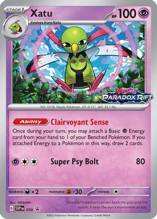 Xatu - 059 59 - SV Scarlet Violet Promo Cards Holofoil