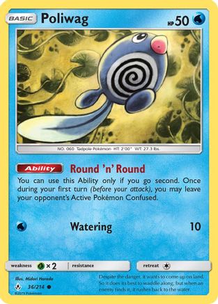 Poliwag 36/214 - Unbroken Bonds - Game Nerdz