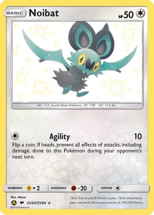 pokemon noibat card Pokemon SM Forbidden Light Card: Noibat - 100/131 - Reverse Holo main image 1