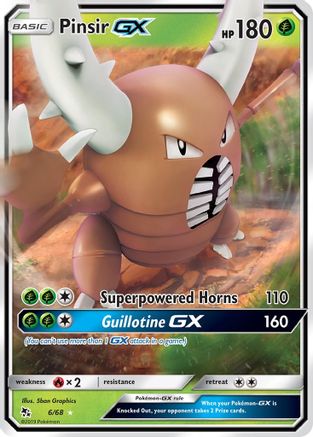 Pinsir-GX 6/68 - Hidden Fates Holofoil - Game Nerdz Pinsir-GX 6/68 - Hidden Fates Holofoil - Game Nerdz