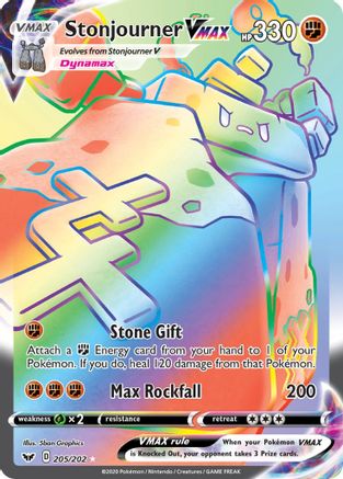 Stonjourner VMAX 205/202 - Sword Shield Holofoil - Game Nerdz Stonjourner VMAX 205/202 - Sword Shield Holofoil - Game Nerdz