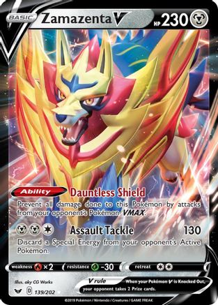 Zamazenta V 139/202 - Sword Shield Holofoil
