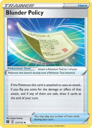 blunder policy pokemon card value Blunder Policy 131/172 - Brilliant Stars