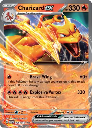 Charizard ex 6 - SV Scarlet and Violet 151 Holofoil (LP) - Game Nerdz