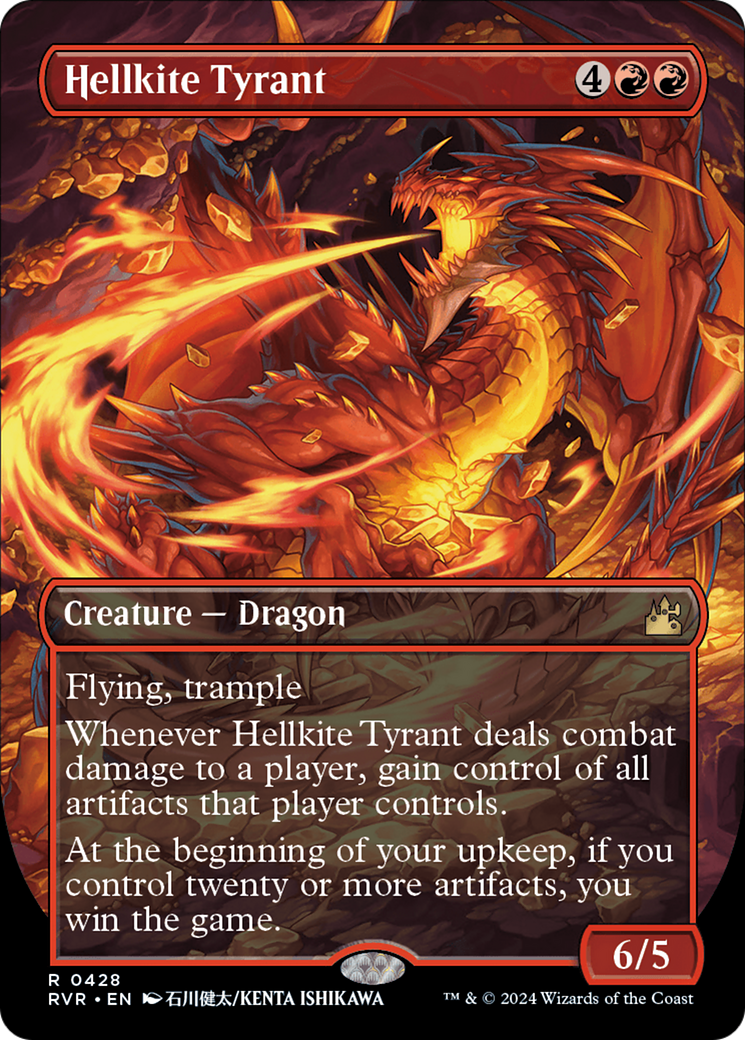 Hellkite Tyrant (RVR-428) - Ravnica Remastered (Borderless) - Game Nerdz
