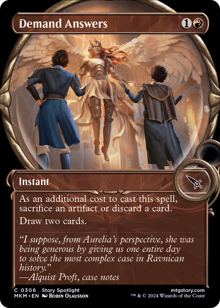 mkm mtg card list (306) Magic The Gathering Murders at Karlov Manor: Extras Single: Demand Answers Holo Common