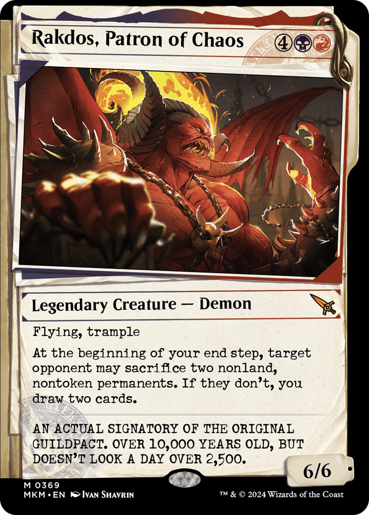 Rakdos, Patron of Chaos (MKM-369) - Murders at Karlov Manor: (Showcase) -  Game Nerdz