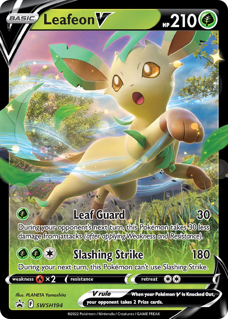 Leafeon V SWSH194/298 - SWSH Black Star Promos Holofoil (LP