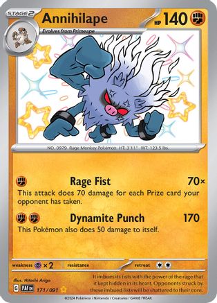 Annihilape 171 - SV Paldean Fates Holofoil - Game Nerdz