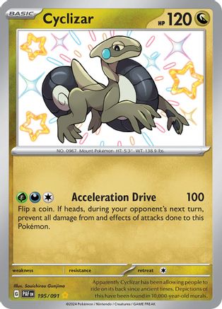 Cyclizar - 195/091 - SV: Paldean Fates [SHINY HOLO] [Near Mint] | Ozzie Collectables