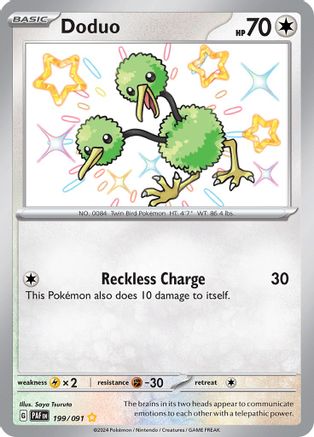 Doduo 199 - SV Paldean Fates Holofoil - Game Nerdz Doduo 199 - SV Paldean Fates Holofoil - Game Nerdz