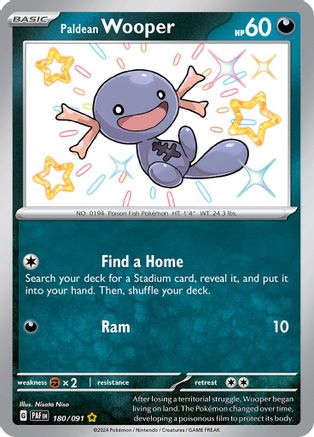 pokemon card wooper Paldean - 067/108 (067/108) Common Card Type Wooper 71/75 Price 2026 |