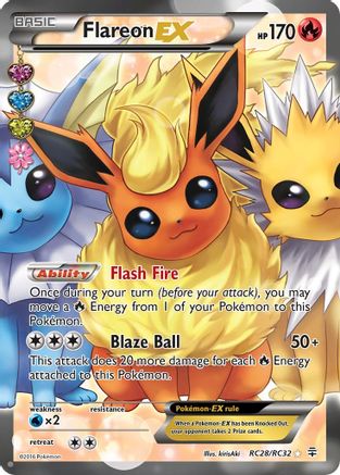 Flareon-EX RC28/83 - Generations Holofoil (LP) - Game Nerdz