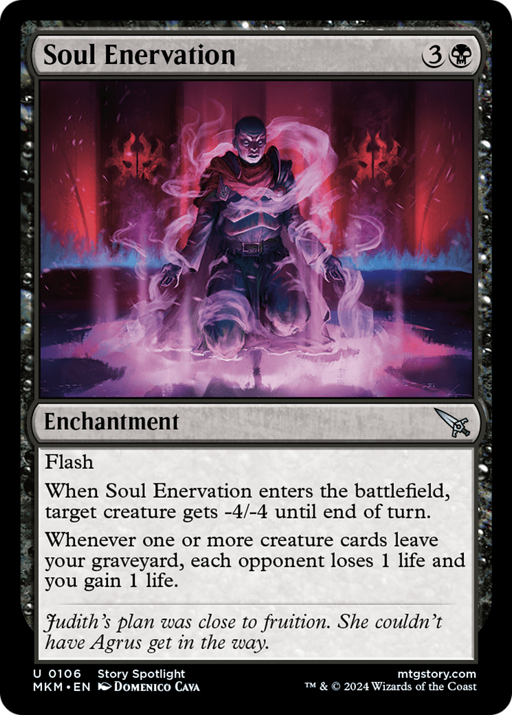 Soul Enervation (MKM-106) - Murders at Karlov Manor Foil - Game Nerdz Soul Enervation (MKM-106) - Murders at Karlov Manor Foil - Game Nerdz