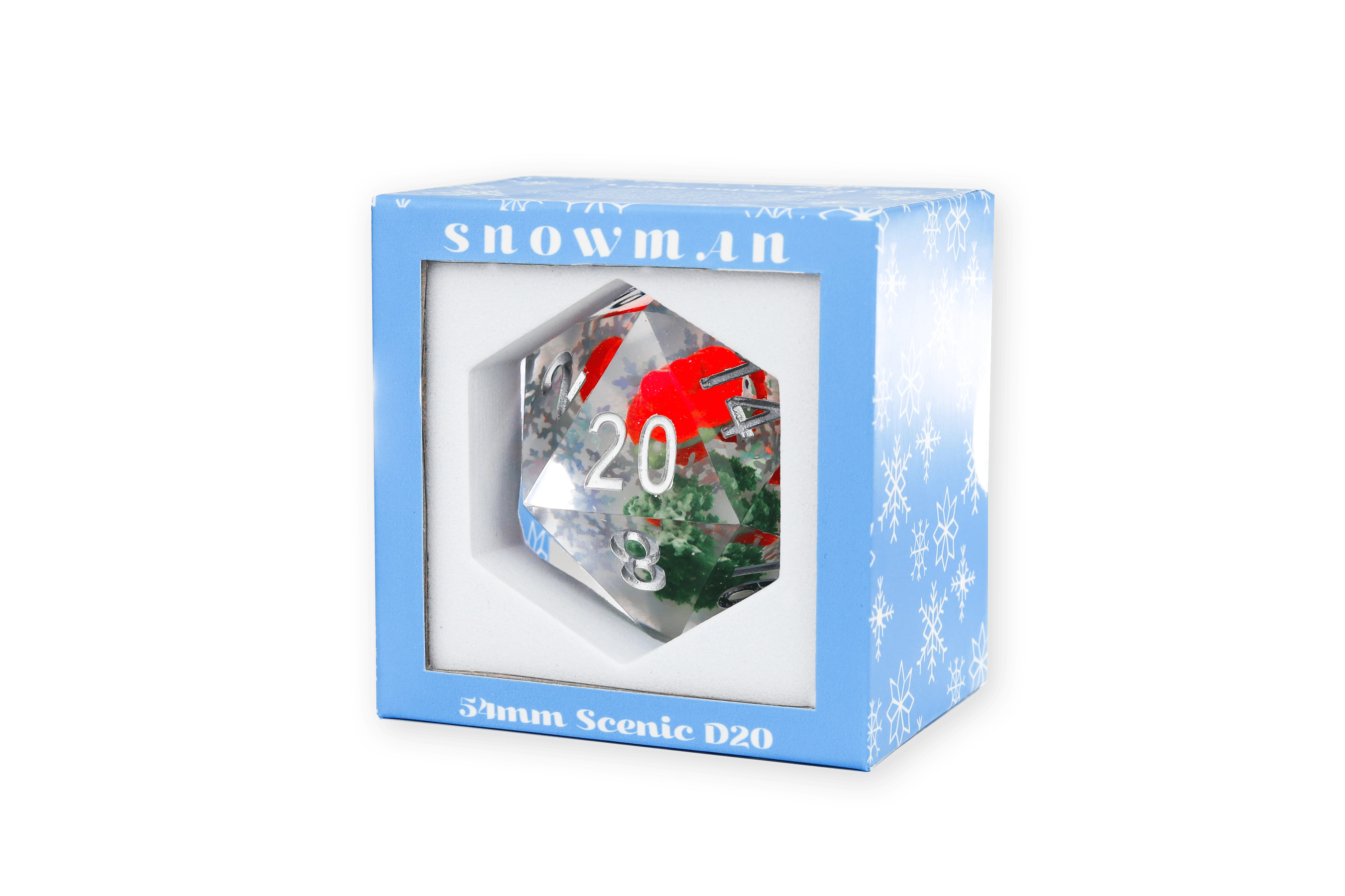 Sirius Dice: 54MM D20 Scenic - Christmas Snowman - Game Nerdz