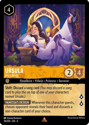 ursula's return rare cards Ravensburger Disney Lorcana TCG: - Sapphire & Steel Single-Player Starter Deck | Engaging Gameplay | Over 200 Original Disney Artworks Storyborn;Villain;Sorcerer Strength The Most Valuable Cards From