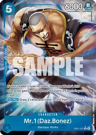Mr. 1 (Daz.Bonez) (Alternate Art) (EB01-027) Extra Booster