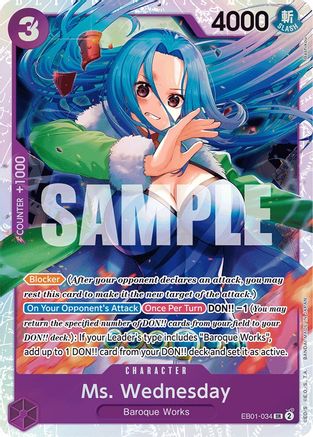 Ms. Wednesday (EB01-034) Extra Booster: Memorial Collection Foil - Game  Nerdz