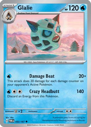 Glalie 52 - SV06 Twilight Masquerade - Game Nerdz